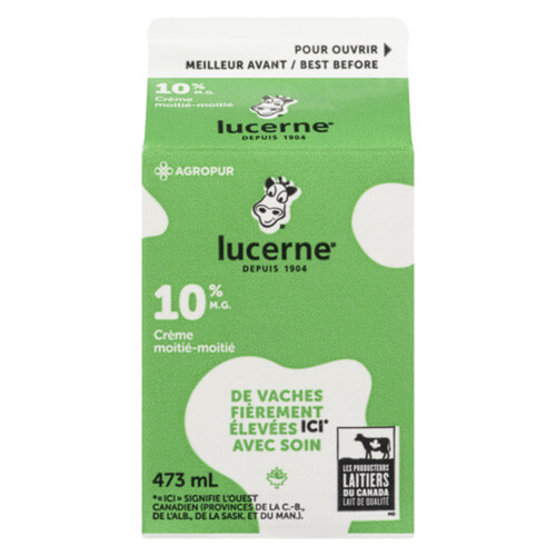 Lucerne 10% Cream Half & Half 473 ml