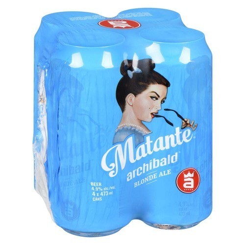 Archibald Matante Blonde Ale Beer 4.9% Alcohol 4 x 473 ml (cans)
