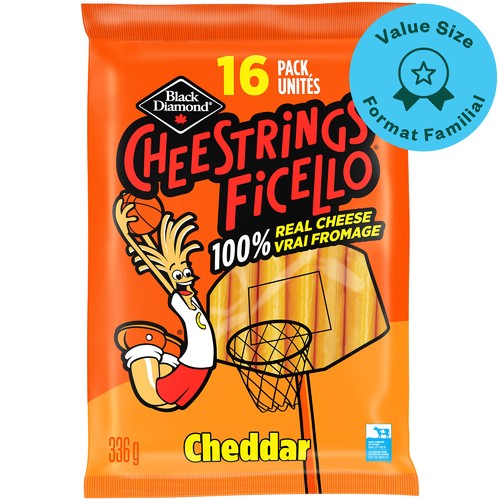Black Diamond Cheestrings Cheddar 16 Count