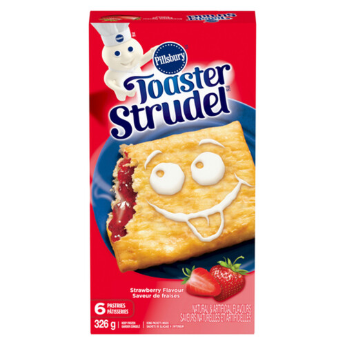 Pillsbury Toaster Strudel Pastries Snacks Strawberry 6 Pack 326 g