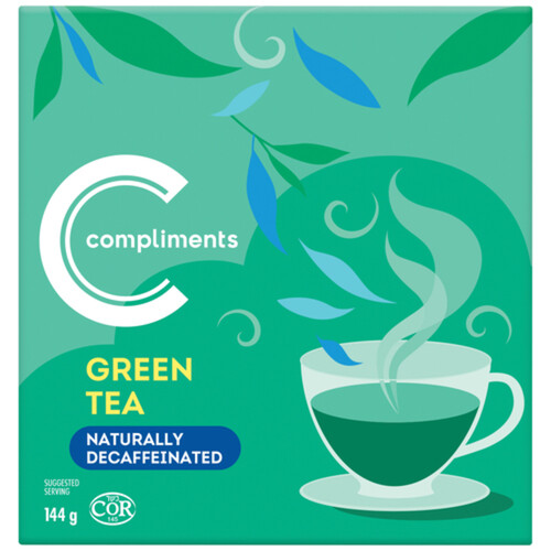 Compliments Green Tea Decaffeinated 72 Tea Bags 