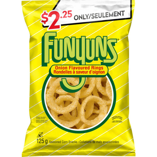 Funyuns Snacks Onion Flavoured Rings Seasoned Corn 125 g