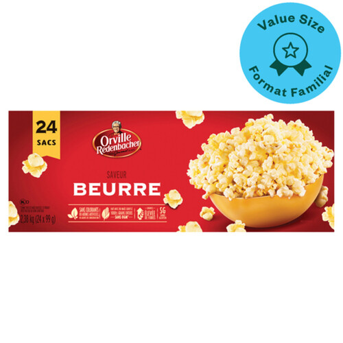 Orville Redenbacher's Microwave Popcorn Buttery 24 x 99 g