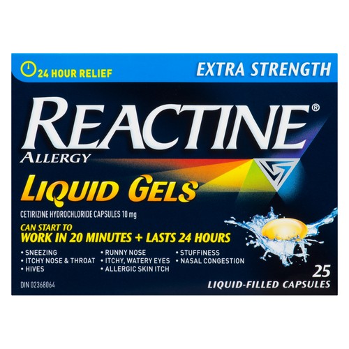 Reactine Allergy Extra Strength 25 Liquid Gels 