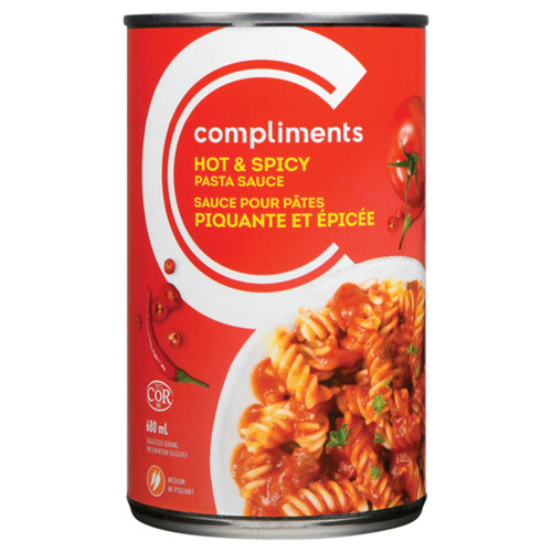 Compliments Pasta Sauce Hot and Spicy 680 ml