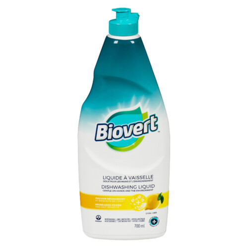 Biovert Liquid Dishwashing Soap Lemon 700 ml