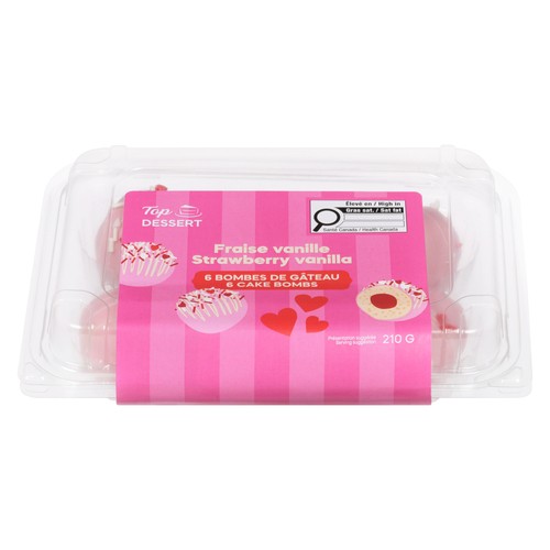 Top Dessert Cake Bombs Strawberry Vanilla 210 g