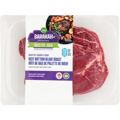 Barakah Meadows Halal Beef Bottom Blade Roast 