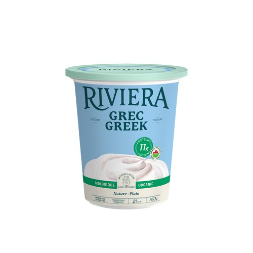 Riviera Organic 2% Greek Yogurt Plain 650 g