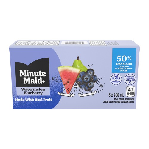 Minute Maid Juice Watermelon Blueberry 8 x 200 ml (cartons)