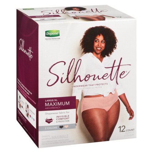 Depend Underwear Silhouette For Women Extra Large 12 EA