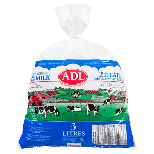 ADL 2% Poly Milk Partly Skimmed  3 L