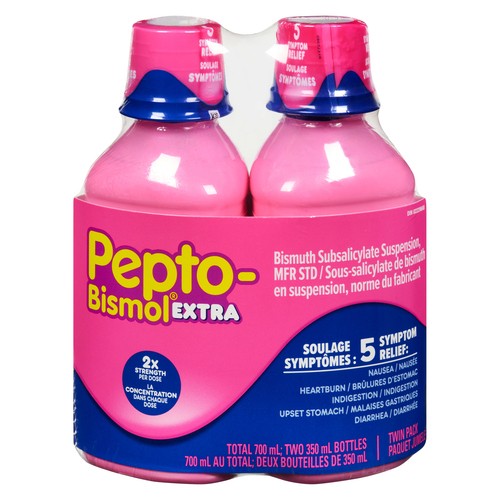 Pepto Bismol Original Liquid Extra Strength Multi Symptom 2 x 350 ml