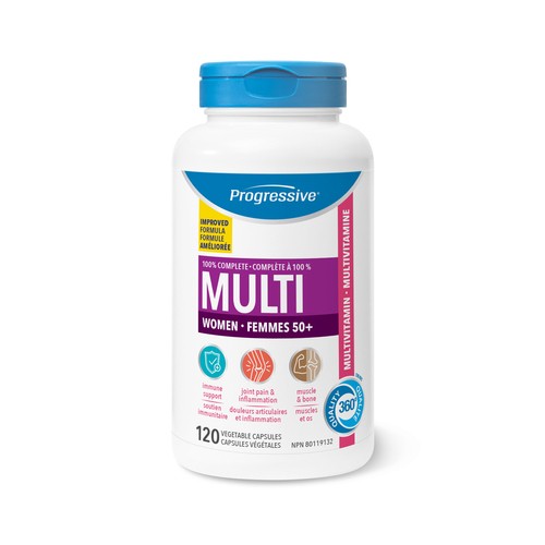 Progressive Multivitamins Women 50+ Vegetable Capsules 120 Count