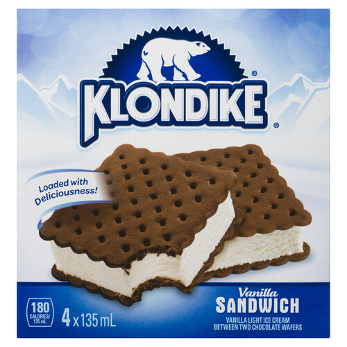 Klondike Vanilla Ice Cream Sandwich Light 4 X 135 ml