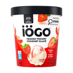 IOGO Yogourt glacé tourbillon fraises vrais fruits 946 ml