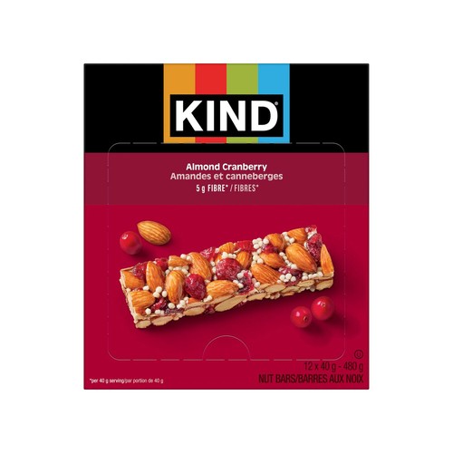 Kind Nut Bars Almond Cranberry 12 x 40 g