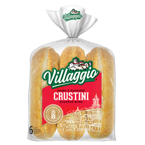 Villaggio Crustini Sausage Buns 6 Pack 408 g