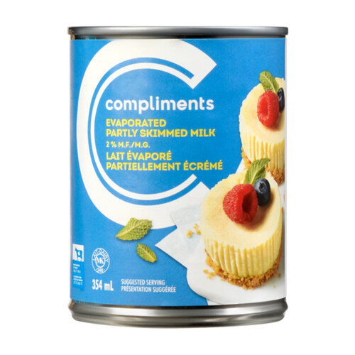 Compliments Evaporated Milk 2% Partly Skimmed 354 ml