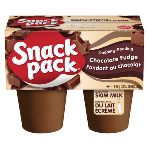 Snack Pack Gluten-Free Pudding Chocolate Fudge 4 x 99 g