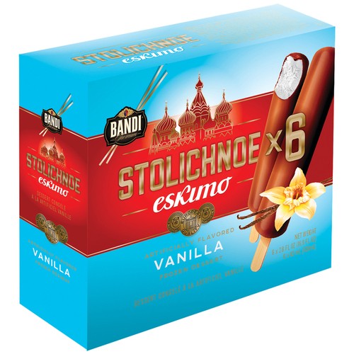 Stolichnoe Eskimo Frozen Dessert Vanilla 6 x 80 ml