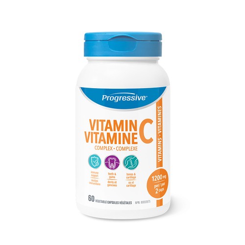 Progressive Vitamin C Complex Adult Formula Vegetable Capsules 60 Count
