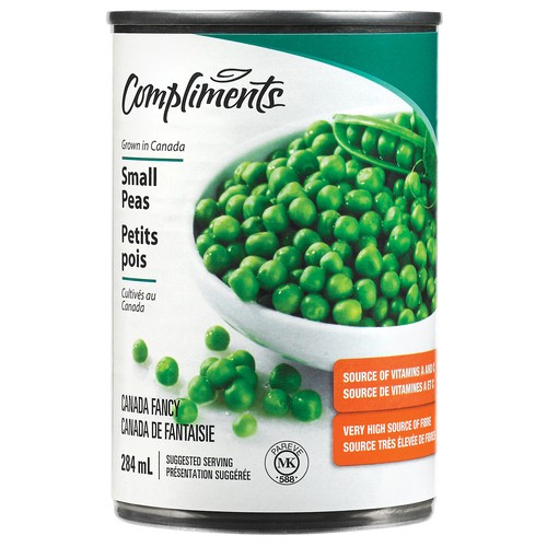 Compliments Canned Peas Small 284 ml