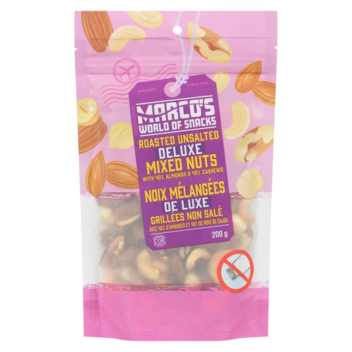 Marco's World Of Snacks Deluxe Mixed Nuts Roasted Unsalted 200 g