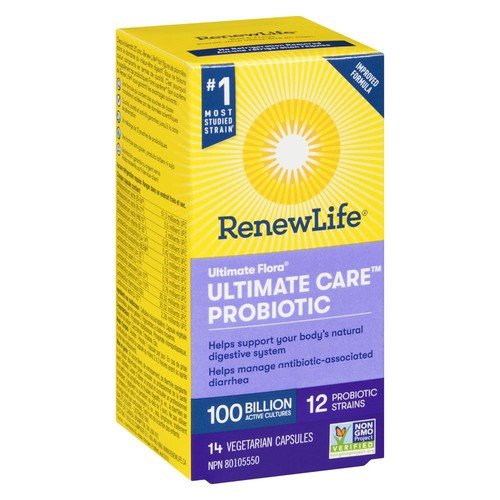 Renew Life Ultimate Flora Probiotic Ultimate Care Vegetarian Capsules 14 Count
