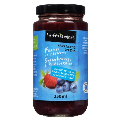 La Fraisonnee Fruit Juice Spread Strawberry & Blueberry Sweet 250 ml