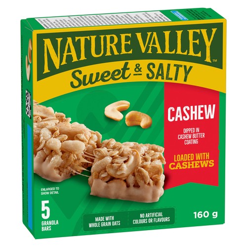 Nature Valley Sweet & Salty Granola Bars Chewy Cashew 5 Pack 160 g