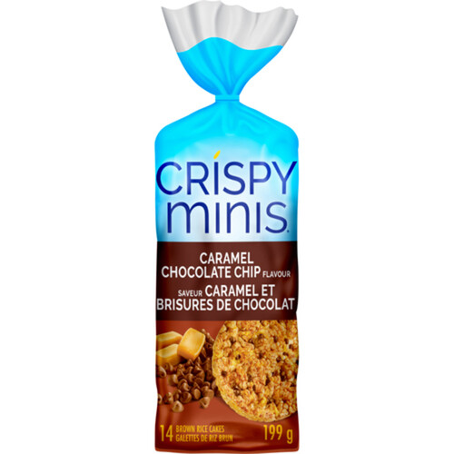 Quaker Crispy Minis Brown Rice Cakes Chocolate Chip & Caramel 199 g