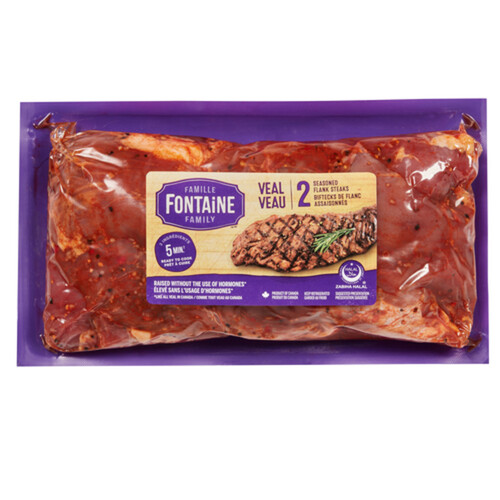 Fontaine Family Veal Flank Steak Seasoned 600 g