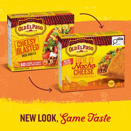 Old El Paso Hard Taco Shells Stand n' Stuff Cheesy Blasted 10 Pack 153 g