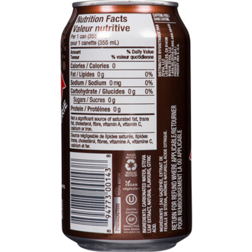 Zevia Ginger Root Beer Soft Drink 355 ml