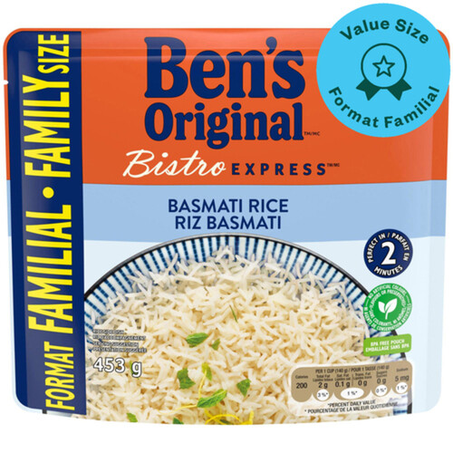 Ben's Original Bistro Express Basmati Rice Family Size 453 g