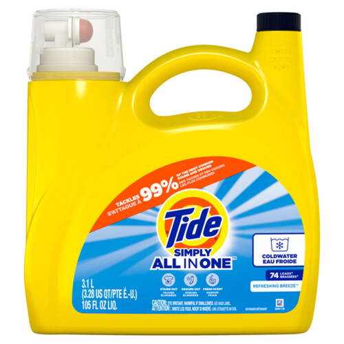 Tide Liquid Laundry Detergent Simply Refreshing Breeze 3.1 L