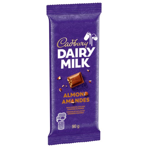 Cadbury Dairy Milk Chocolate Bar With Almonds 90 g
