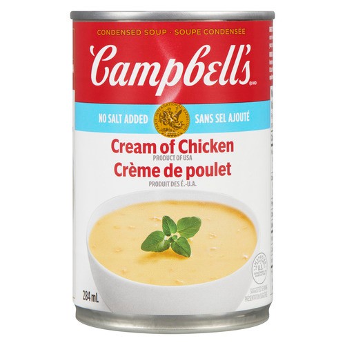 Campbell's Condensed Soup No Salt Added Cream Of Chicken 284 ml