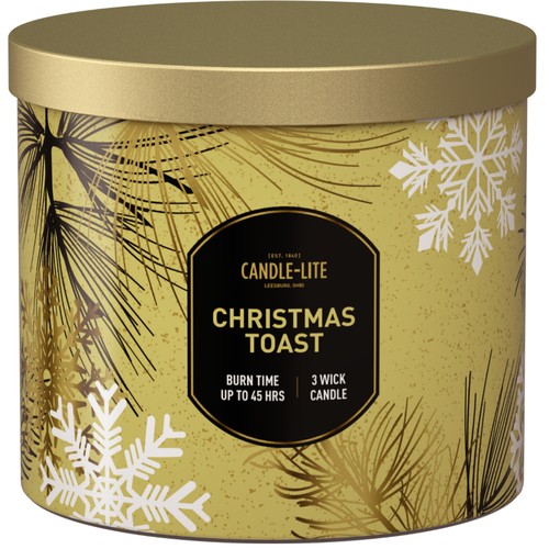 Candle-lite 3 Wick Candle Jar Christmas Toast 1 Pack