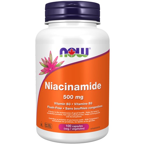 Now Niacinamide 500 mg Capsules 100 Count