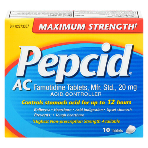 Pepcid Max Ttrength Antacid 10 Tablets