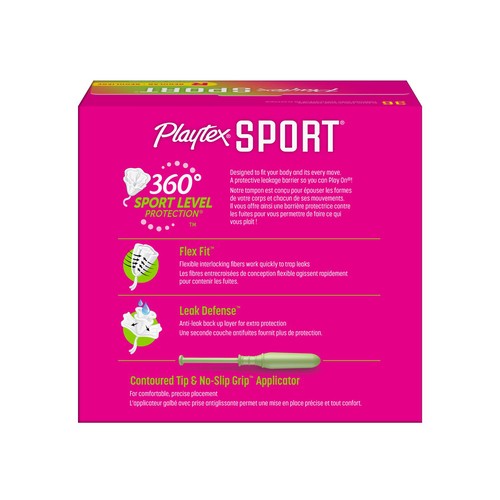 Playtex Sport Plastic Tampons Regular Unscented 36 Count