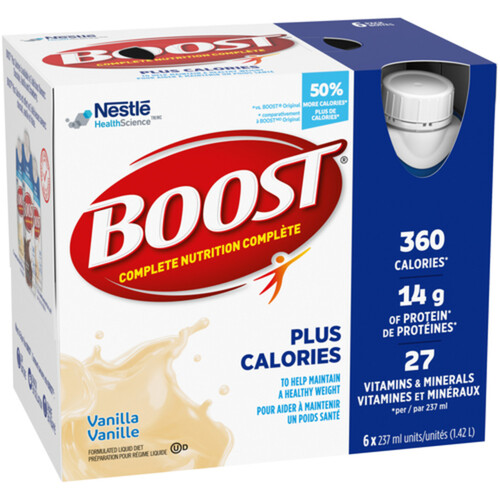 Nestle Health Science Boost Meal Replacement Diet Drink Vanilla 6 x 237 ml