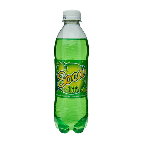 Soca Soft Drink Green Bubble Gum 400 ml (bottle)