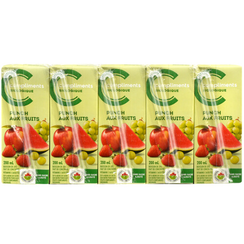 Compliments Organic Juice Fruit Punch 10 x 200 ml