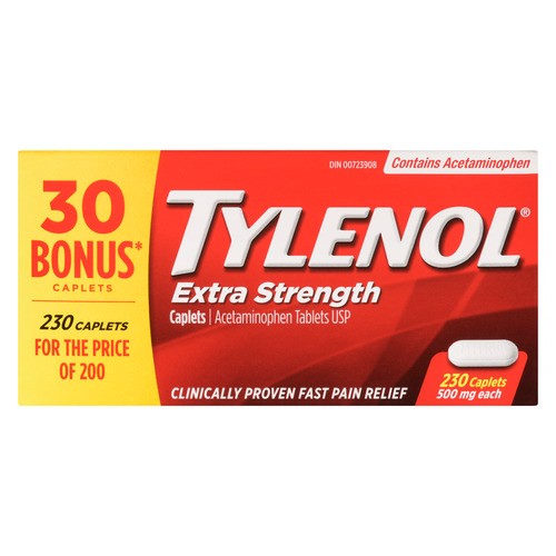 Tylenol Extra Strength Easy Swallow Tablets Acetaminophen 230 Caplets