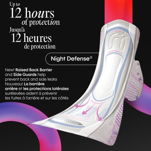 Kotex Ultra Thin Overnight Pads With Wings Extra Heavy Absorbency 34 Count