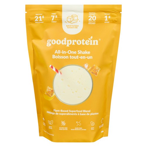 Good Protein Plant Based Superfood Blend All-In-One Shake Salted Caramel 440 g