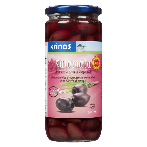 Krinos Pitted Jar Kalamata Olives 500 ml